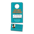 Extra Thick Laminated Plastic Door Hanger w/ 3.5"x2" Tear Off Portion